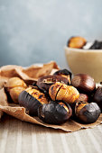 Sweet chestnut,Ripe chestnuts,chestnut,Grilled chestnuts