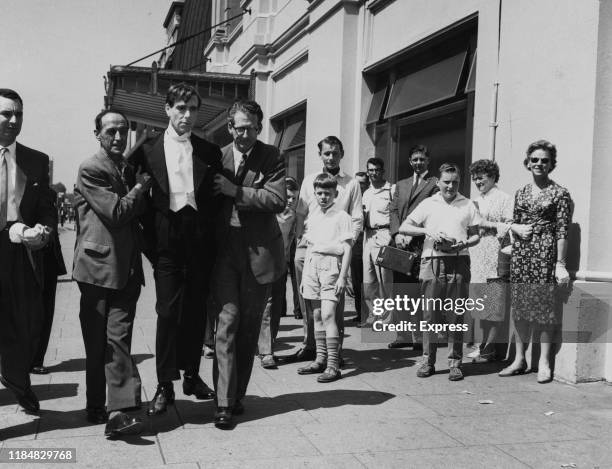 The waxwork of Antony Armstrong-Jones, Lord Snowdon, is returned to Madame Tussauds in London, England, having been stolen and returned over the...