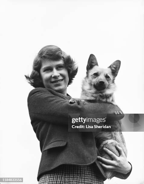The Royal Princess Elizabeth holding a Pembroke Welsh Corgi dog, UK, April 1940. Photo by Lisa Sheridan/Hulton Archive/Getty Images)