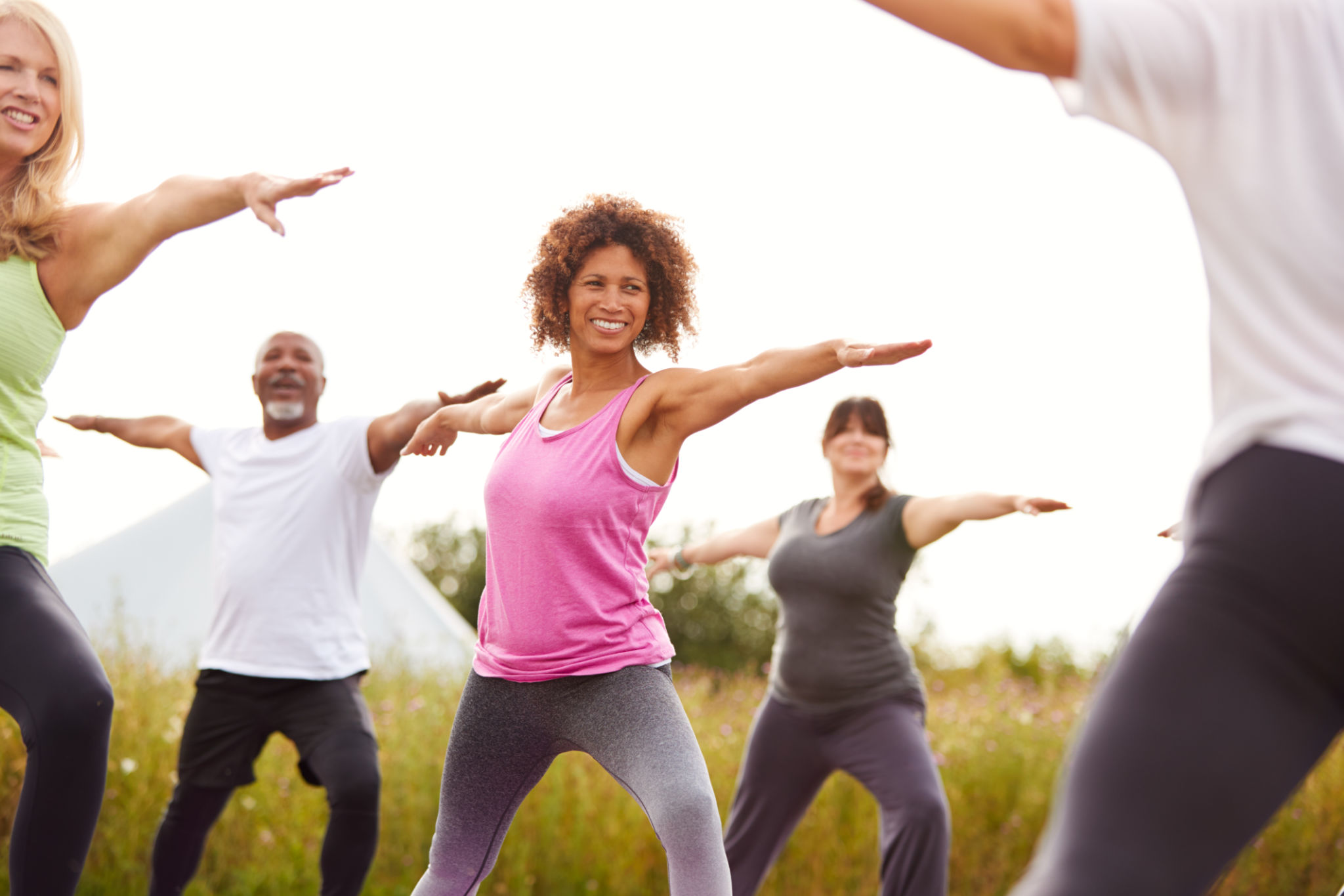 people exercising outdoors