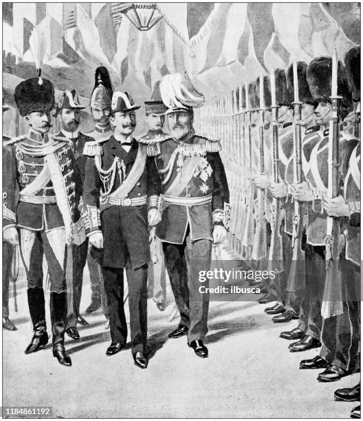 antique illustration: wilhelm ii, german emperor, in england - kaiser wilhelm ii stock illustrations
