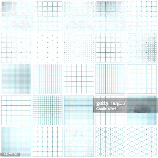 seamless graph paper - grid pattern stock illustrations