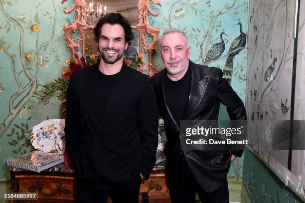 Murilo Lomas and Sig Bergamin attend the book signing cocktail party celebrating Brazilian designer, Sig Bergamin, hosted by De Gournay and...