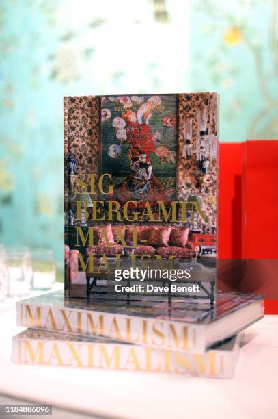 General view of atmosphere at the book signing cocktail party celebrating Brazilian designer, Sig Bergamin, hosted by De Gournay and Assouline, on...