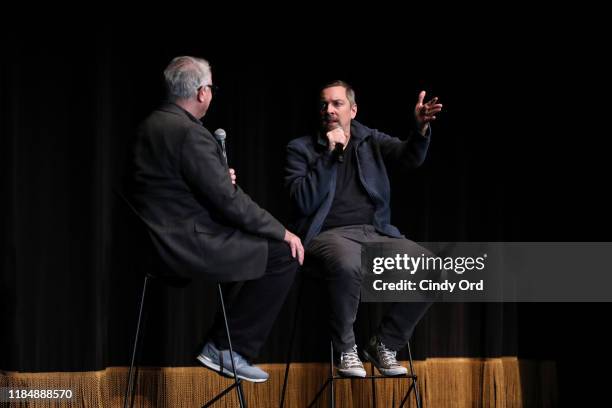 Director Todd Douglas Miller speaks onstage during the "Apollo 11" screening and Q&A at the 22nd SCAD Savannah Film Festival on November 01, 2019 at...