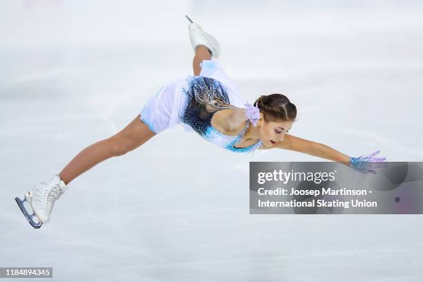 Alena Kostornaia of Russia competes in the Ladies Short Program during day 1 of the ISU Grand Prix of Figure Skating Internationaux de France at...