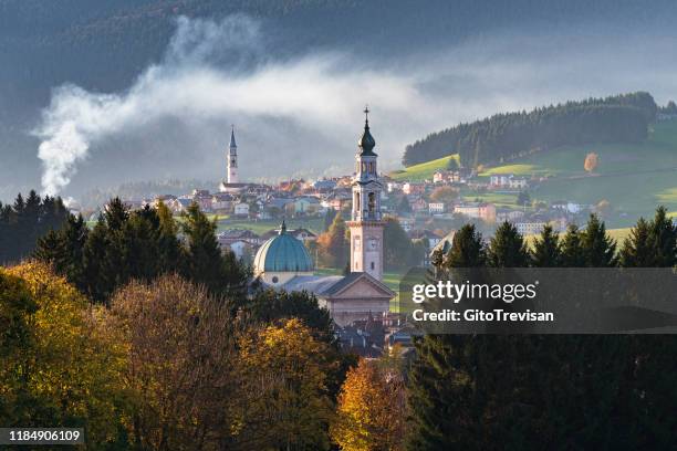 asiago - beautifull panorama in autumn - asiago italy stock pictures, royalty-free photos & images