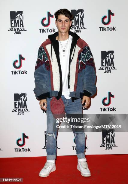 Alvaro Mel attends the MTV and Tik Tok Present: Taste of Seville MTV EMA Pre Party at Casa De Salinas on November 01, 2019 in Seville, Spain.