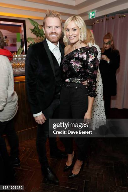 James Midgley and Jenni Falconer attend Casamigos Tequila ‘Day of the Dead’ VIP party at The Mandrake Hotel on November 01, 2019 in London, England.