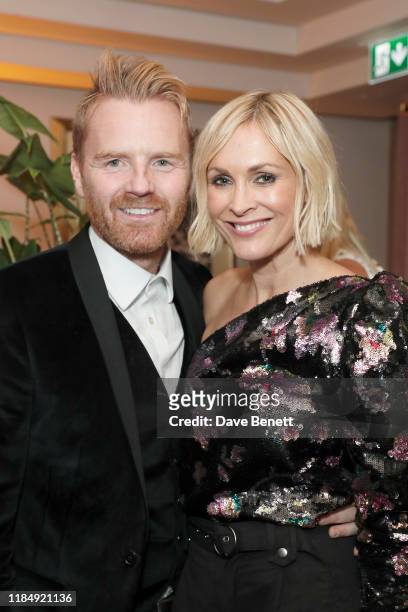 James Midgley and Jenni Falconer attend Casamigos Tequila ‘Day of the Dead’ VIP party at The Mandrake Hotel on November 01, 2019 in London, England.