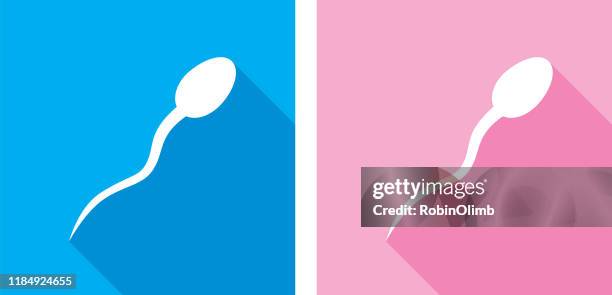 pink and blue sperm icons - sperm stock illustrations