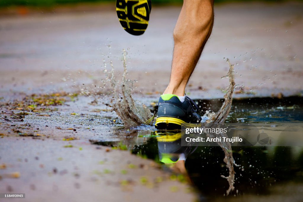 Running after a morning rain