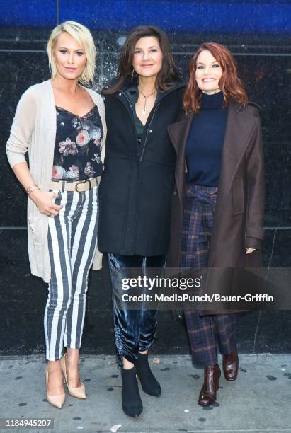 Josie Bissett, Daphne Zuniga and Laura Leighton are seen on November 26, 2019 in New York City.