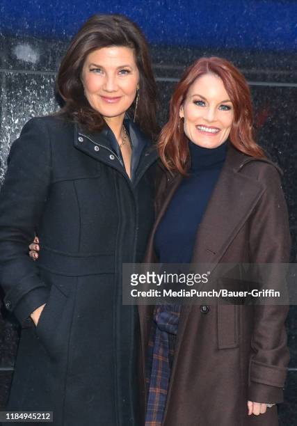 Daphne Zuniga and Laura Leighton are seen on November 26, 2019 in New York City.