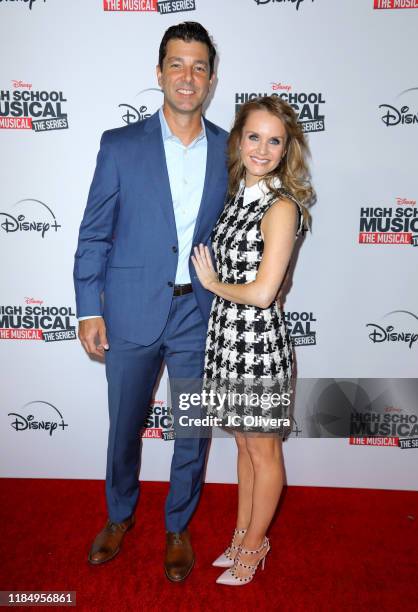 Alex Quijano and Kate Reinders attend the premiere of Disney+'s 'High School Musical: The Musical: The Series' at Walt Disney Studio Lot on November...