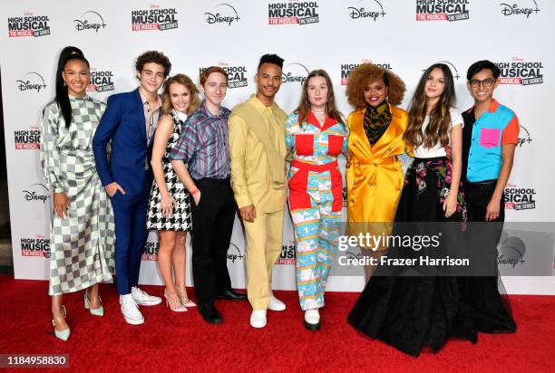 Sofia Wylie, Joshua Bassett, Kate Reinders, Larry Saperstein, Mark St. Cyr, Julia Lester, Dara Renee, Olivia Rodrigo and Frankie Rodriguez attend the...