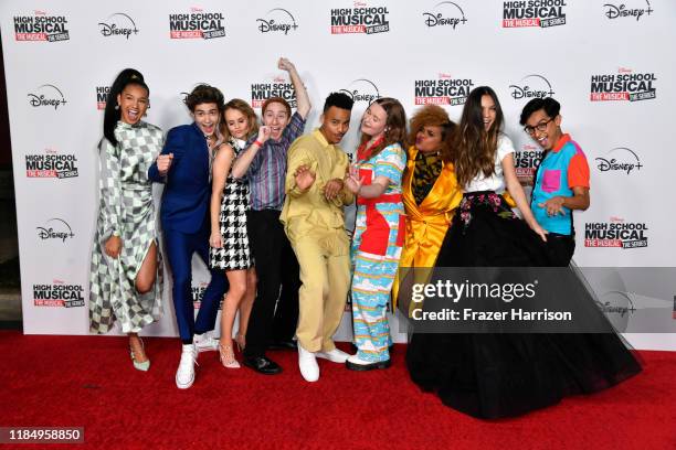 Attend the Premiere Of Disney+'s "High School Musical: Sofia Wylie, Joshua Bassett, Kate Reinders, Larry Saperstein, Mark St. Cyr, Julia Lester, Dara...