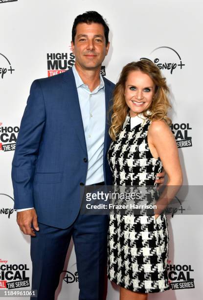 Alex Quijano and Kate Reinders attend the Premiere Of Disney+'s "High School Musical: The Musical: The Series" at Walt Disney Studio Lot on November...