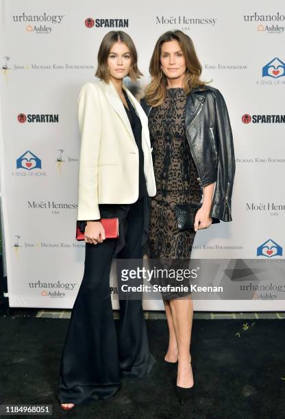 Kaia Jordan Gerber and Cindy Crawford attend A Sense Of Home's First Ever Annual Gala - The Backyard Bowl at a Private Residence on November 01, 2019...