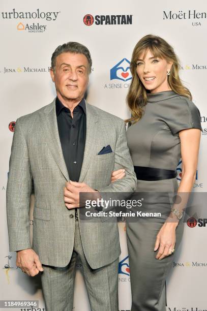 Sylvester Stallone and Jennifer Flavin attend A Sense Of Home's First Ever Annual Gala - The Backyard Bowl at a Private Residence on November 01,...