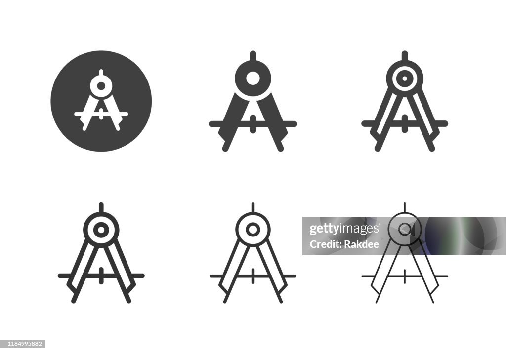 Drawing Compass Icons - Multi Series