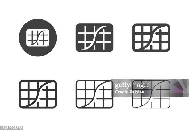 s-curve icons - multi series - bending stock illustrations