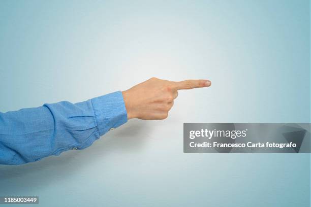 hand sign - wijsvinger stockfoto's en -beelden