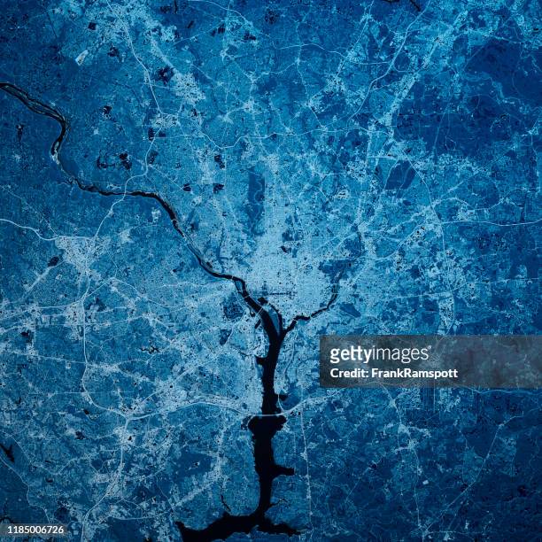 washington dc 3d renderen blue top view mar 2019 - washington dc stockfoto's en -beelden