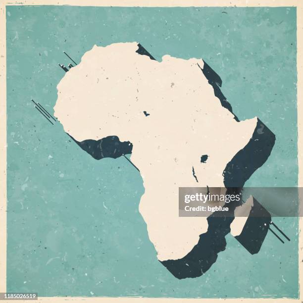 非洲地圖復古復古風格 - 舊紋理紙 - africa 幅插畫檔、美工圖案、卡通及圖標