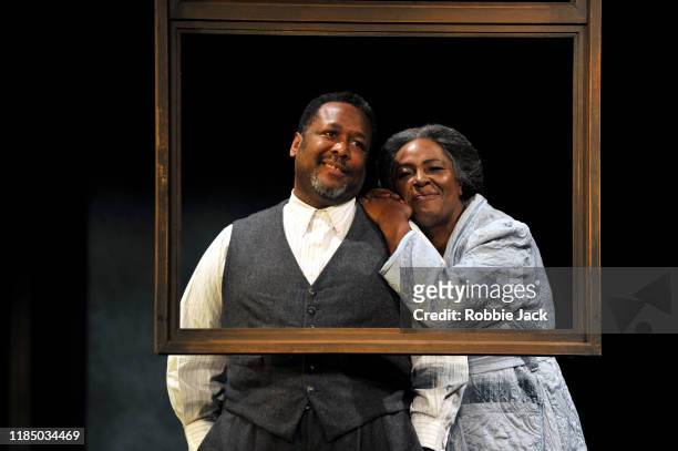 Wendell Pierce as Willy Loman and Sharon D. Clarke as Linda Loman in the Young Vic production of Arthur Miller's Death Of A Salesman directed by...