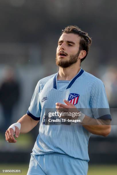 Alberto Salido of Atletico Madrid looks on during the UEFA Youth League match between Juventus U19 and Atletico Madrid U19 on November 26, 2019 in...