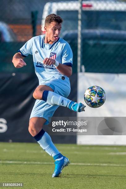 German Valera of Atletico Madrid controls the ball during the UEFA Youth League match between Juventus U19 and Atletico Madrid U19 on November 26,...
