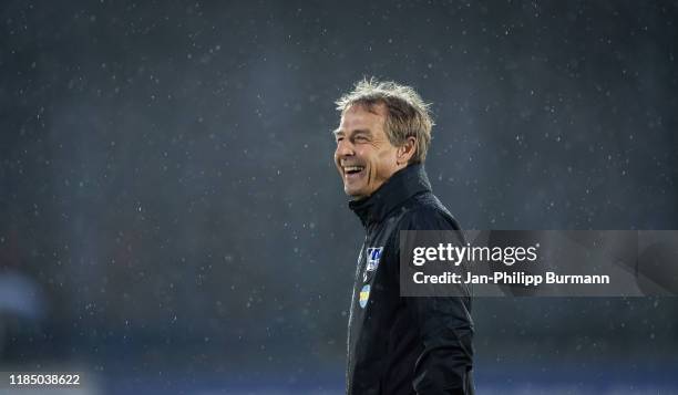 Coach Juergen Klinsmann of Hertha BSC during the training session at Amatuerstadion of Hertha BSC on November 27, 2019 in Berlin, Germany.