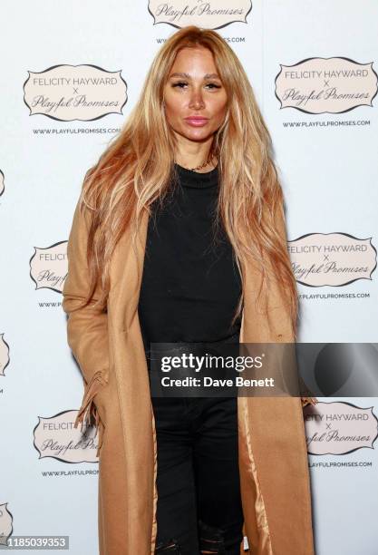 Lou Teasdale attends the launch of the Felicity Hayward x Playful Promises collection at The Court on November 27, 2019 in London, England.