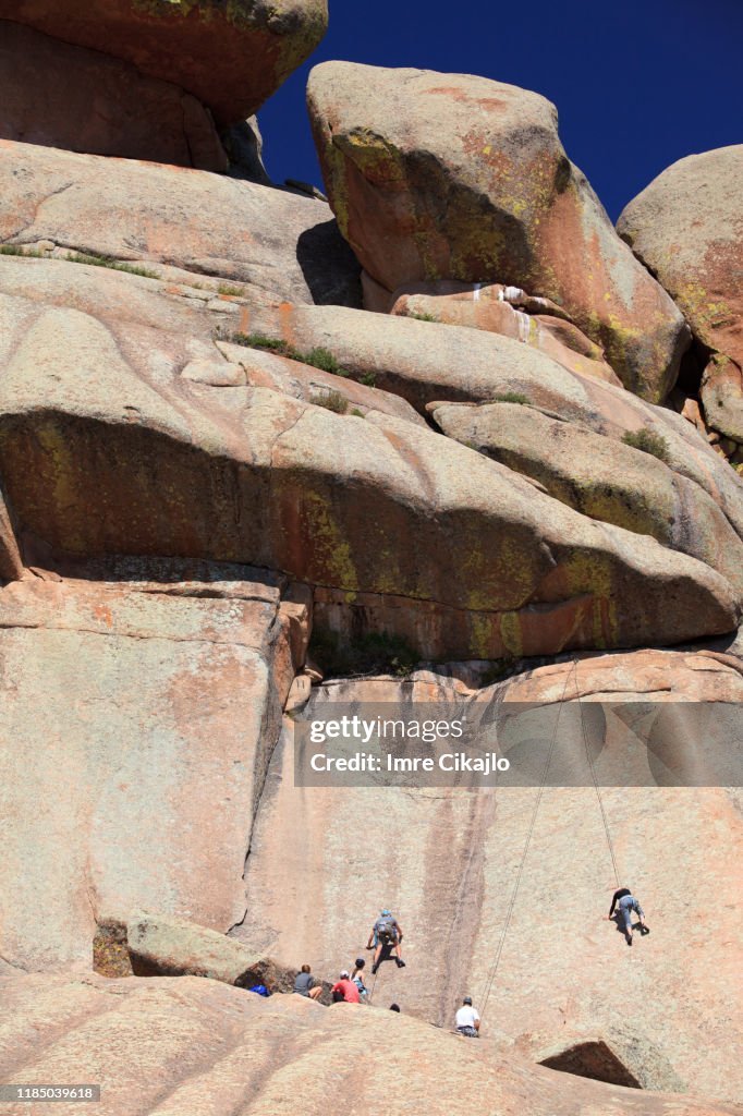 Rock climbers in Vedauwoo