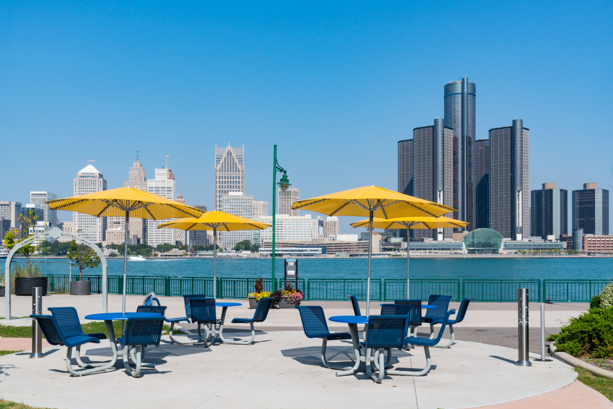 tourists enjoying detroit
