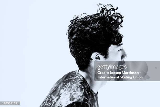 Nathan Chen of the United States prepares in the Men's Free Skating during day 2 of the ISU Grand Prix of Figure Skating Internationaux de France at...