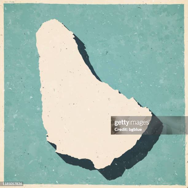 barbados karte im retro-vintage-stil - alte strukturierte papier - caribbean sea stock-grafiken, -clipart, -cartoons und -symbole