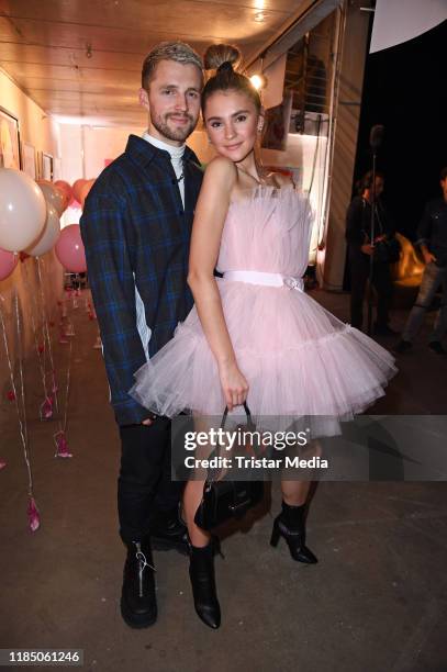 Stefanie Giesinger and Marcus Butler attend the "Raffi und sein pinkes Tutu" by Riccardo Simonetti book launch party at nhow Hotel on November 27,...