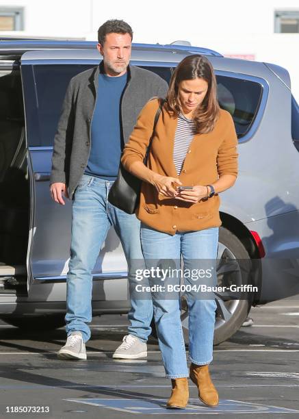 Ben Affleck and Jennifer Garner are seen on November 27, 2019 in Los Angeles, California.