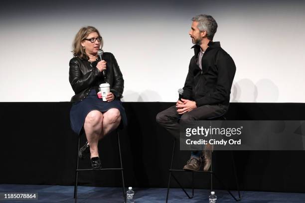 Writer, director and producer Lauren Greenfield speaks with Chris Brannan onstage at "The Kingmaker" screening and Q&A during the 22nd SCAD Savannah...