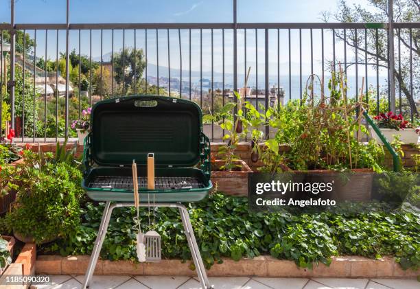 barbeque prêt à être utilisé - barbecue stock photos et images de collection