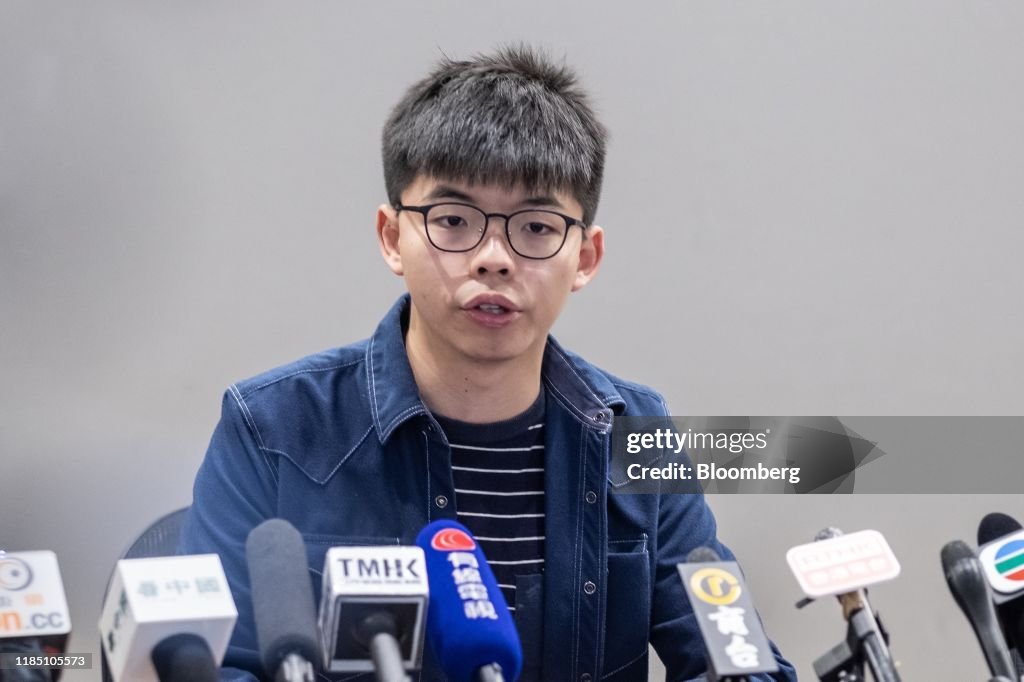 News Conference With Demosisto Co-Founder Joshua Wong As Trump Signs Bill Backing Hong Kong Protesters