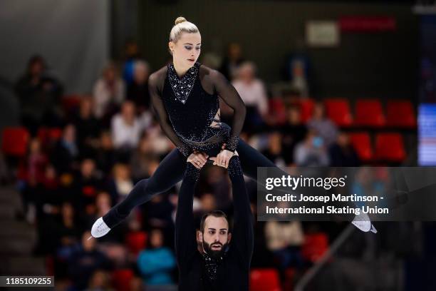 Ashley Cain-Gribble and Timothy Leduc of the United States compete in the Pairs Free Skating during day 2 of the ISU Grand Prix of Figure Skating...