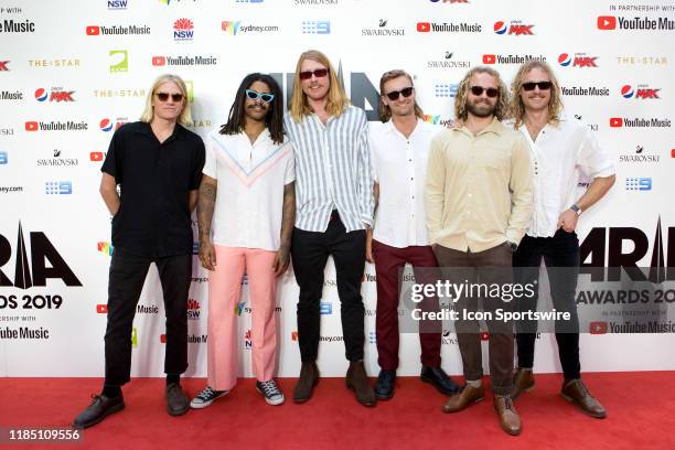 Ocean Alley arrives for the 33rd Annual ARIA Awards 2019 at The Star on November 27, 2019 in Sydney, Australia.