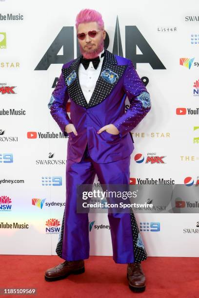 Jeremy Dylan arrives for the 33rd Annual ARIA Awards 2019 at The Star on November 27, 2019 in Sydney, Australia.