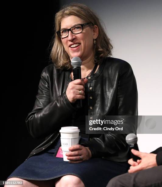 Writer, director and producer Lauren Greenfield speaks onstage at "The Kingmaker" screening and Q&A during the 22nd SCAD Savannah Film Festival on...