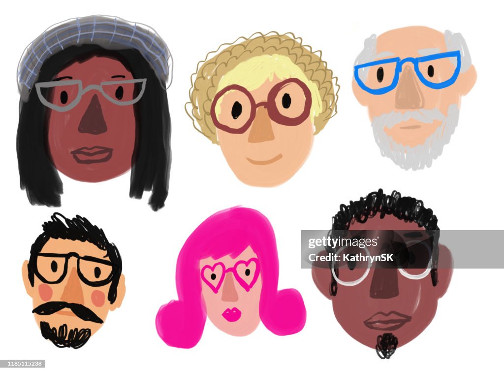 People With Eyeglasses High-Res Vector Graphic - Getty Images