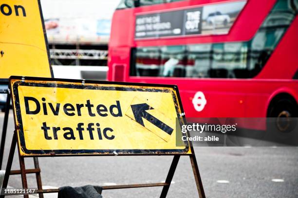 diverted traffic - pericolo stock pictures, royalty-free photos & images