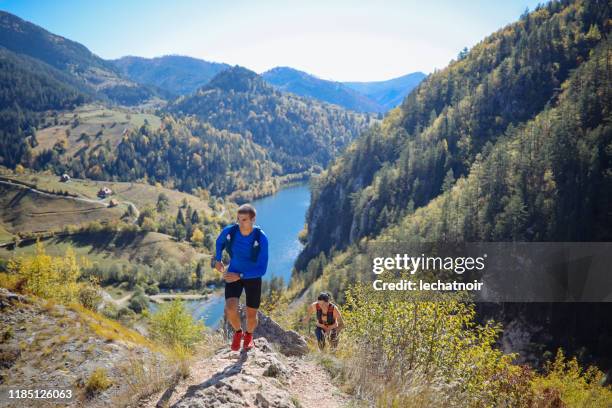 hiking - trail running in the beautiful countryside - croatia serbia stock pictures, royalty-free photos & images